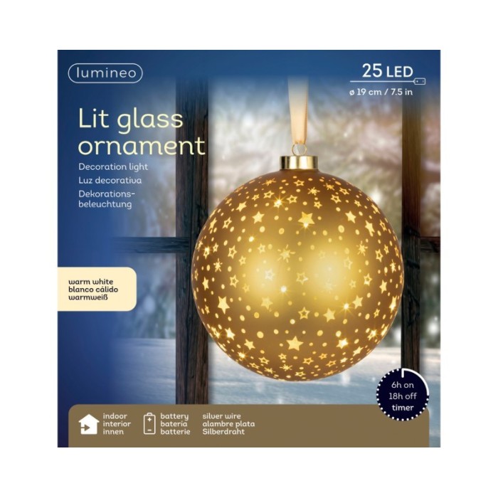 SFERA 25 LED STELLINE ORO D.19